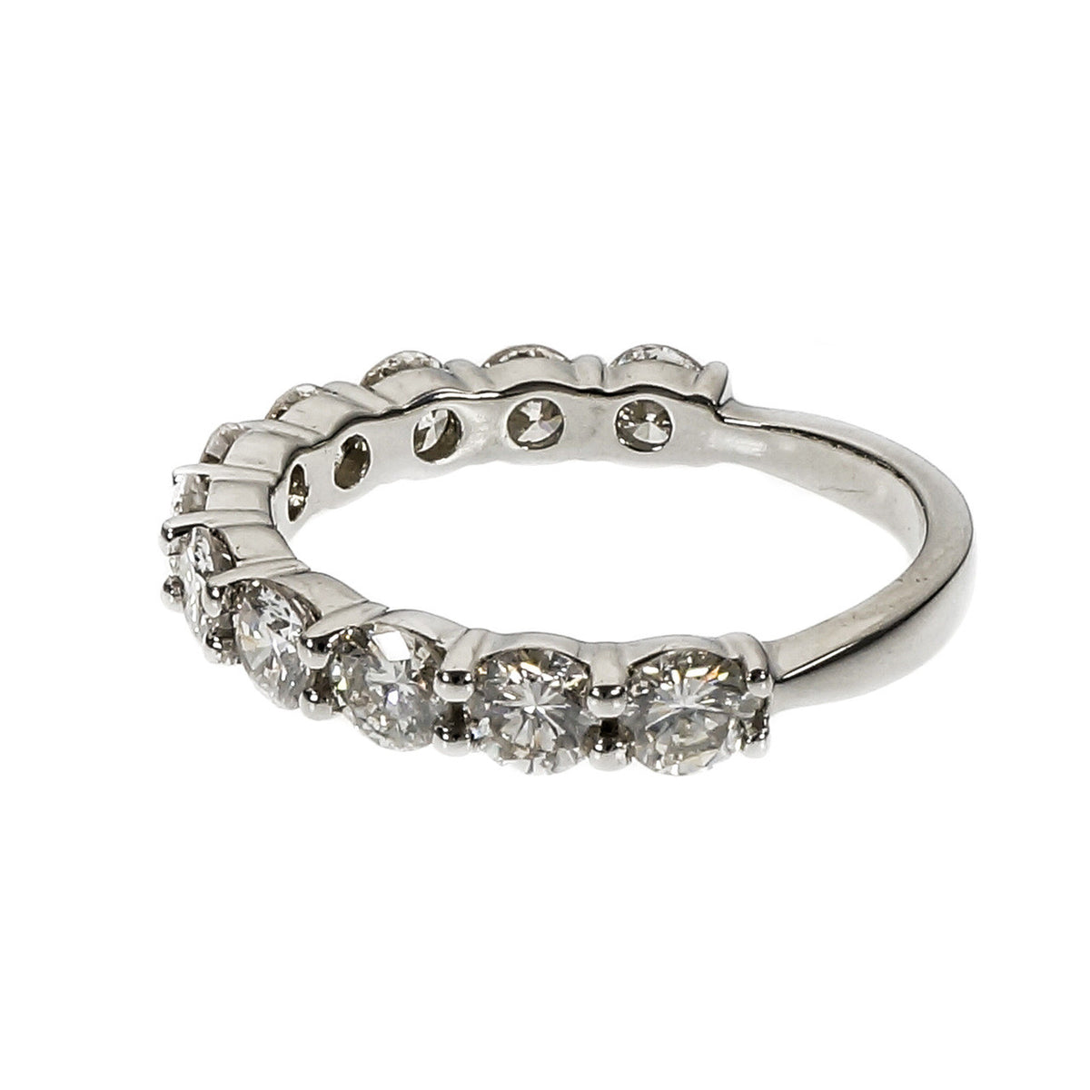 Peter Suchy 11 Diamond Common Prong Wedding Band Ring Platinum – image 2