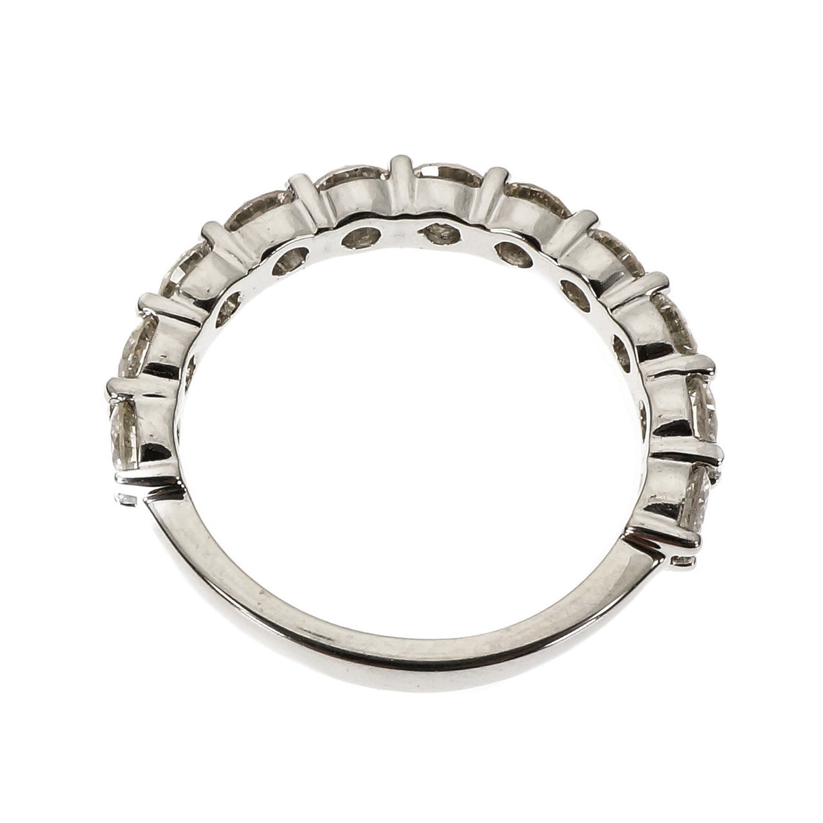 Peter Suchy 11 Diamond Common Prong Wedding Band Ring Platinum – image 4