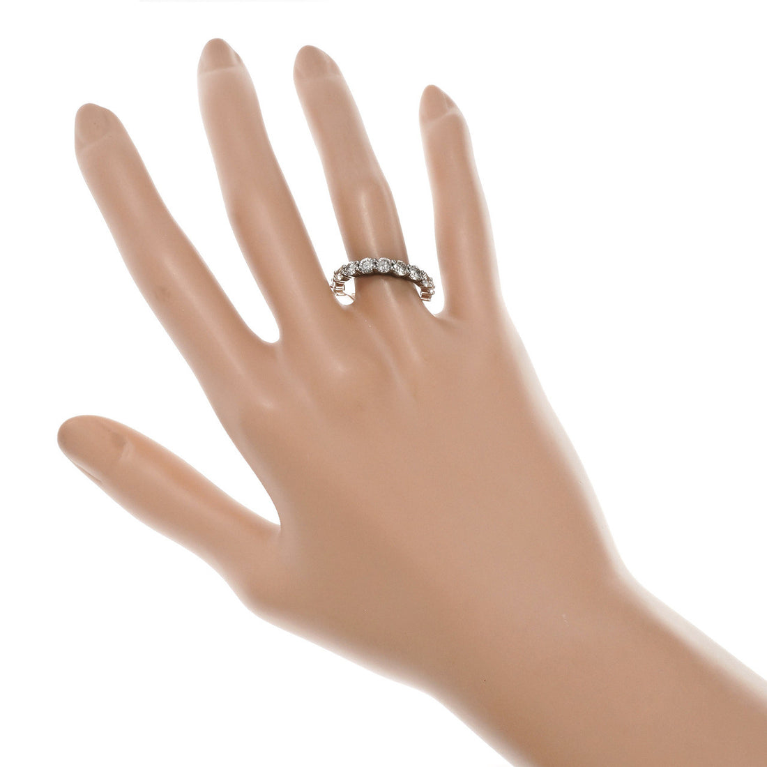 Peter Suchy 11 Diamond Common Prong Wedding Band Ring Platinum – image 5