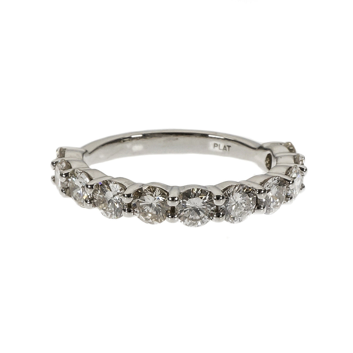 Peter Suchy 11 Diamond Common Prong Wedding Band Ring Platinum