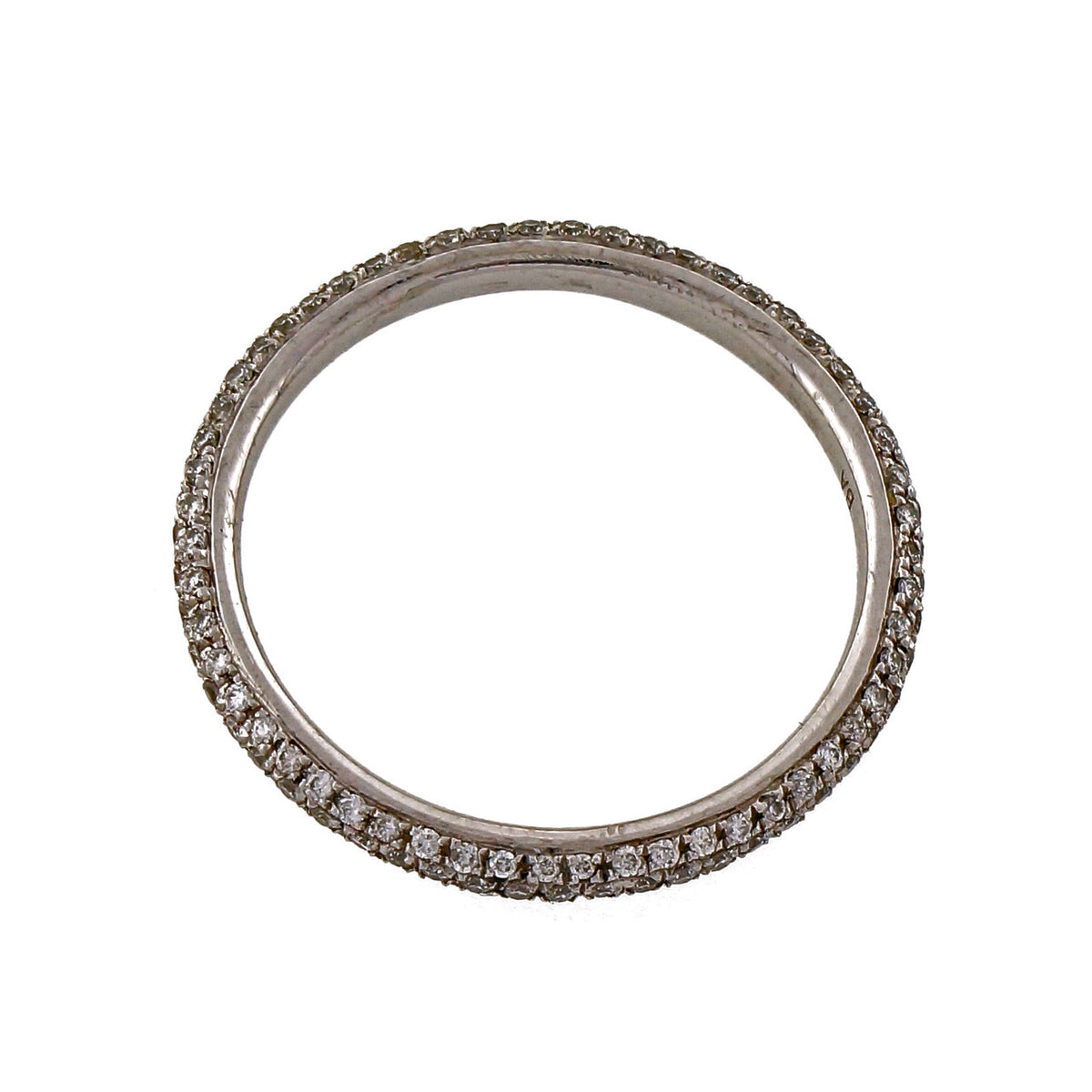 Peter Suchy Micro Pave 3 Row Domed Diamond Platinum Eternity Band Ring – image 4