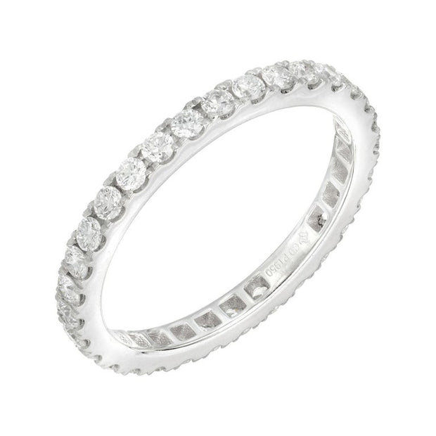 0.77 Carat Diamond Platinum Eternity Band Ring