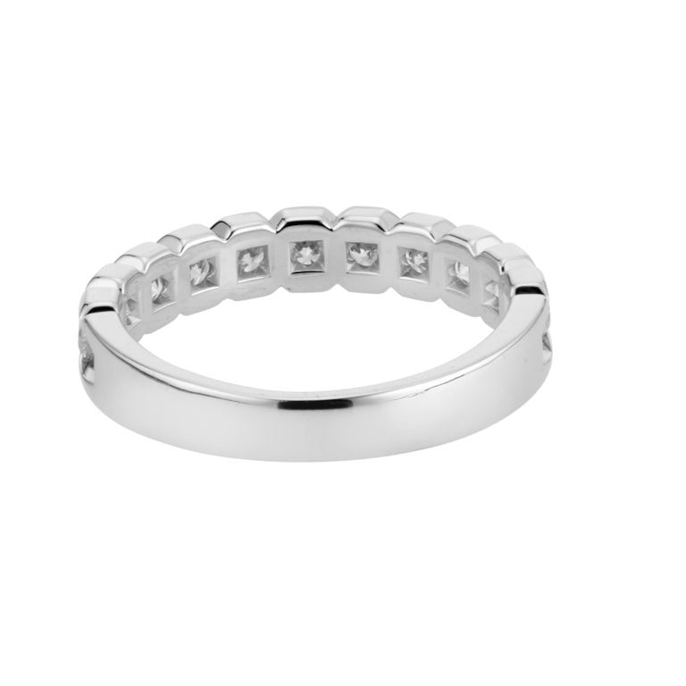 Art Carved 1.11 Carat Diamond Platinum Wedding Band Ring – image 4