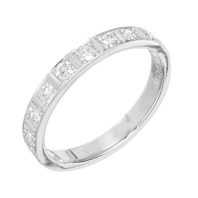 .33 Carat Diamond Platinum Wedding Band Ring – image 3