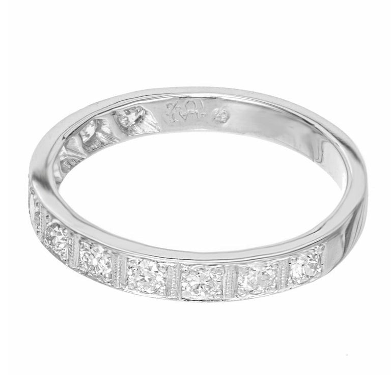 .33 Carat Diamond Platinum Wedding Band Ring – image 4