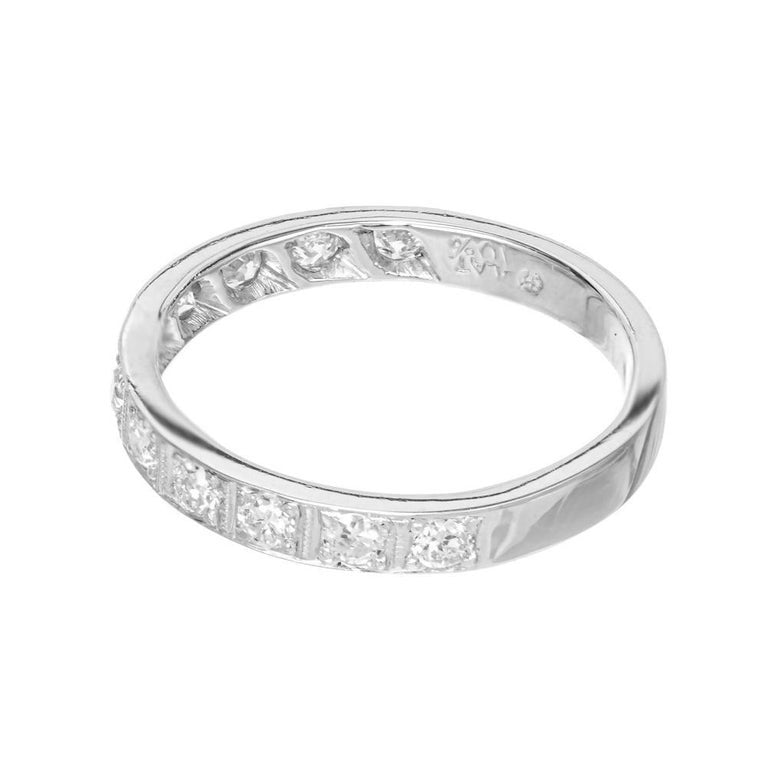 .33 Carat Diamond Platinum Wedding Band Ring – image 5
