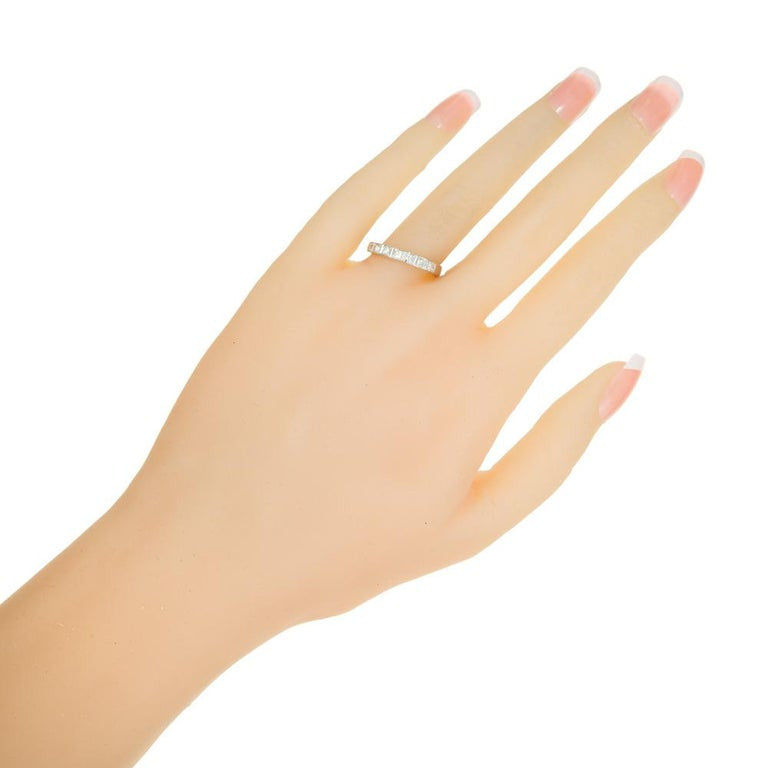 .33 Carat Diamond Platinum Wedding Band Ring – image 8