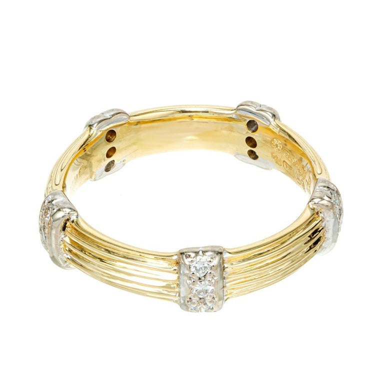 CG+S .15 Carat Diamond White Gold Wedding Band Ring – image 4