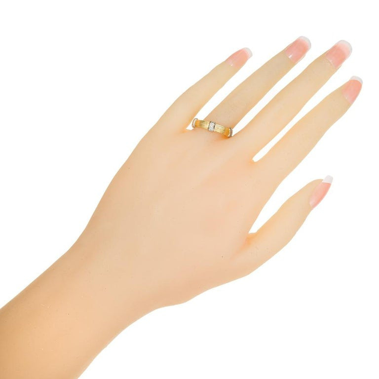 CG+S .15 Carat Diamond White Gold Wedding Band Ring – image 7