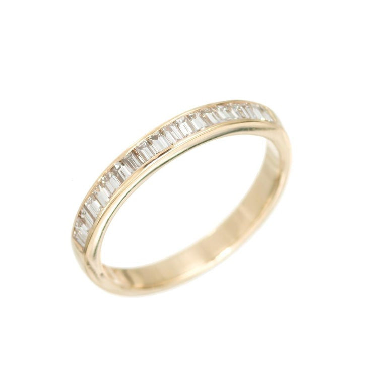 .42 Carat Baguette Diamond Yellow Gold Wedding Band Ring – image 2