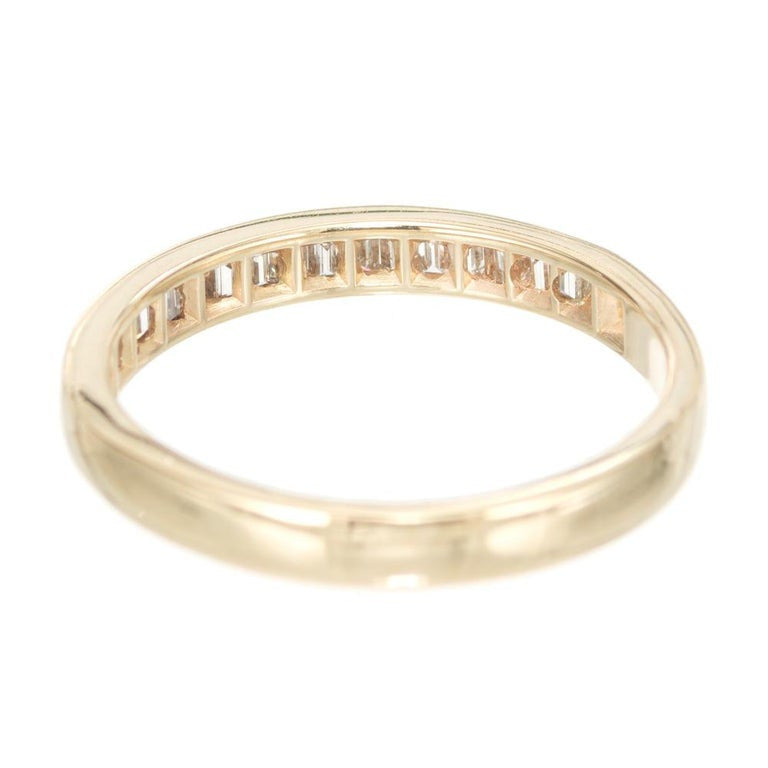 .42 Carat Baguette Diamond Yellow Gold Wedding Band Ring – image 5