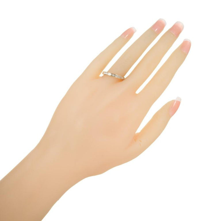 .42 Carat Baguette Diamond Yellow Gold Wedding Band Ring – image 6