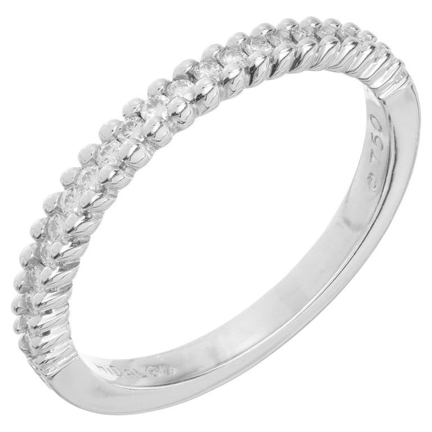 Hidalgo .30 Carat Diamond White Gold Wedding Band Ring