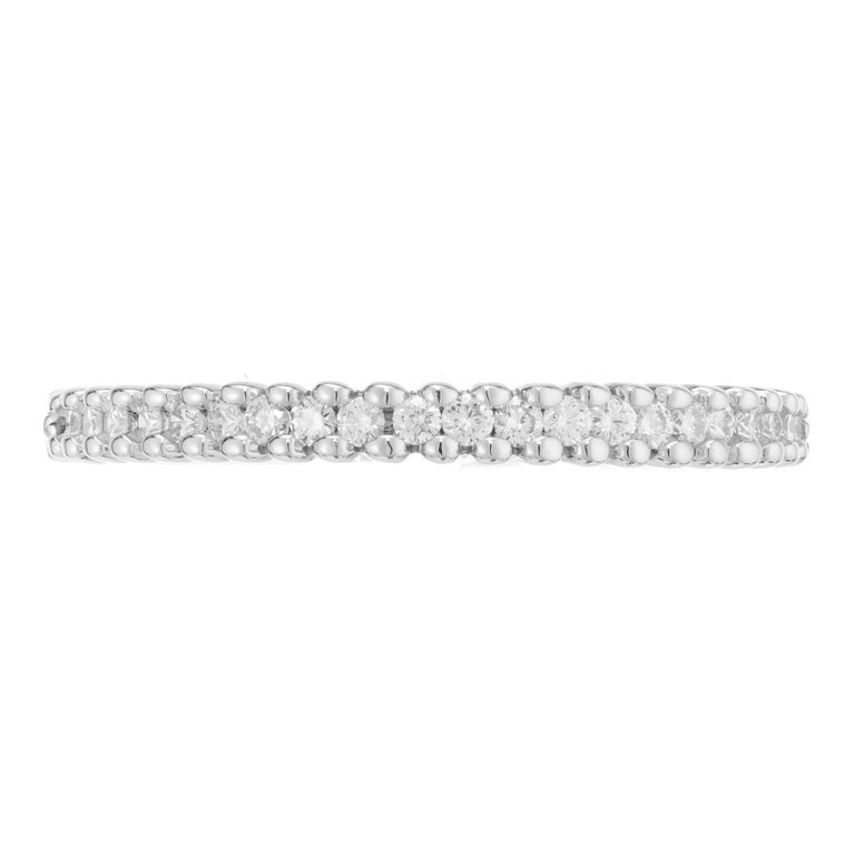 Hidalgo .30 Carat Diamond White Gold Wedding Band Ring – image 2