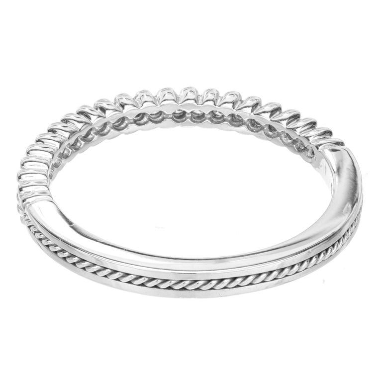 Hidalgo .30 Carat Diamond White Gold Wedding Band Ring – image 5