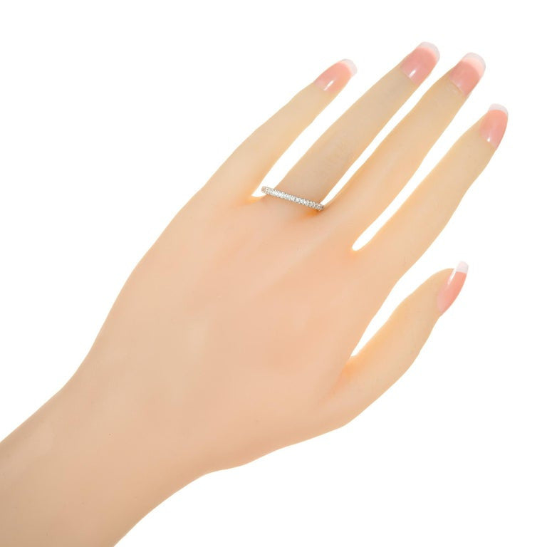 Hidalgo .30 Carat Diamond White Gold Wedding Band Ring – image 8