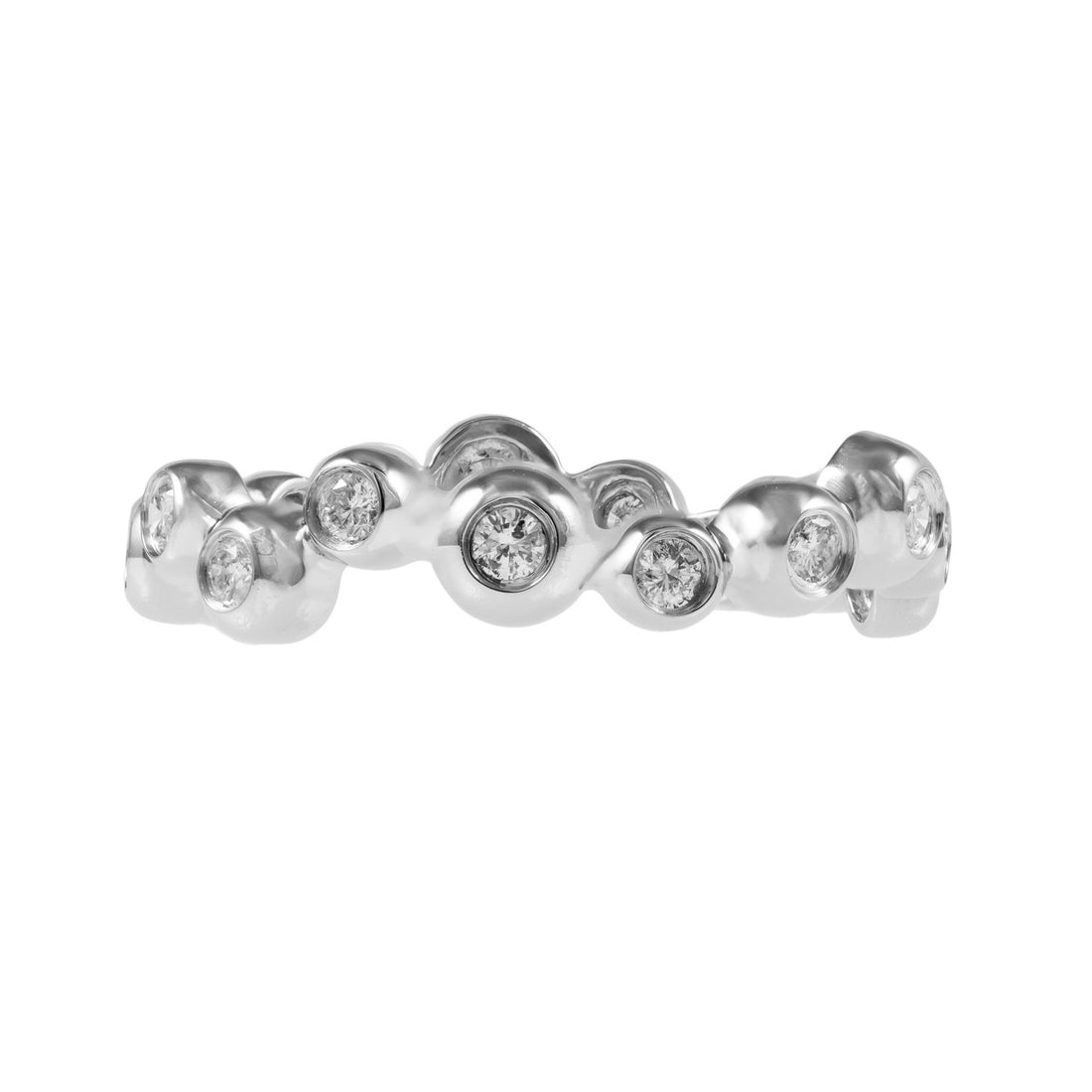 .50 Carat Diamond White Gold Bubble Style Eternity Band Ring – image 2
