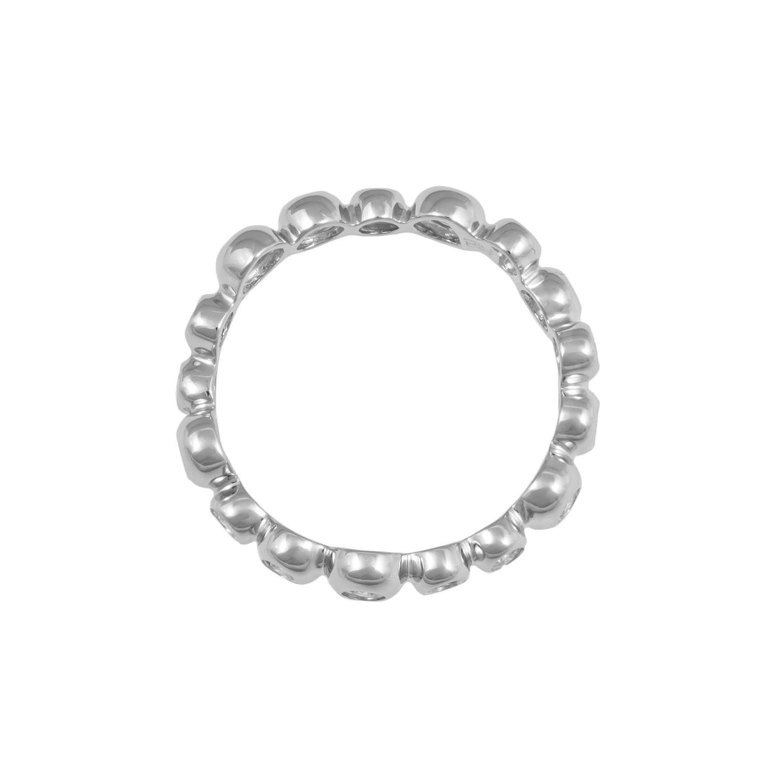 .50 Carat Diamond White Gold Bubble Style Eternity Band Ring – image 4