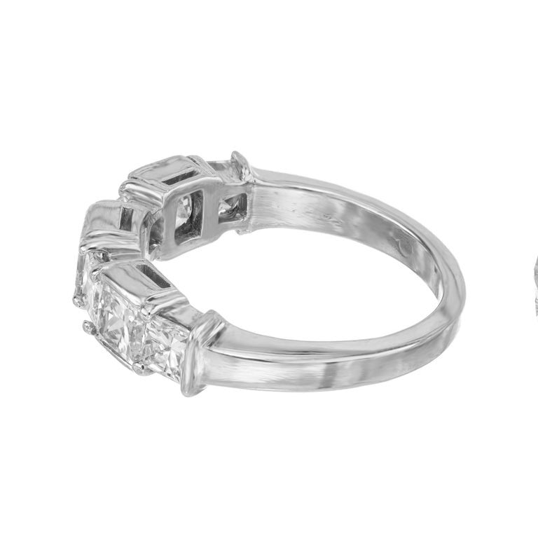 1.92 Carat Princess Cut Diamond Platinum Wedding Band Ring – image 5