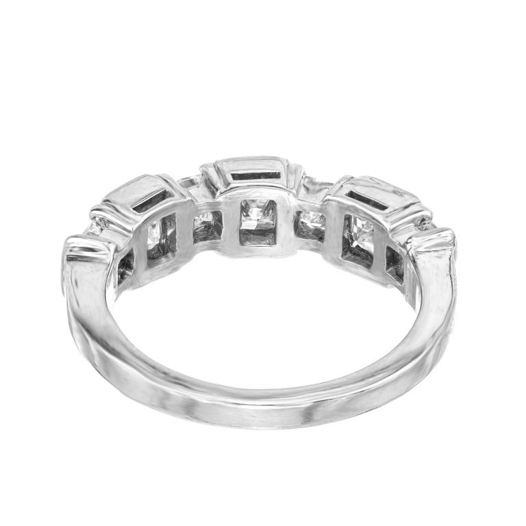 1.92 Carat Princess Cut Diamond Platinum Wedding Band Ring – image 6