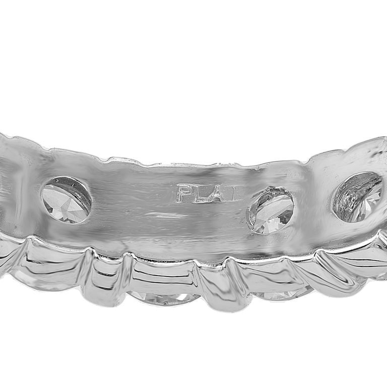 1.90 Carat Round Diamond Platinum Eternity Wedding Band Ring – image 5