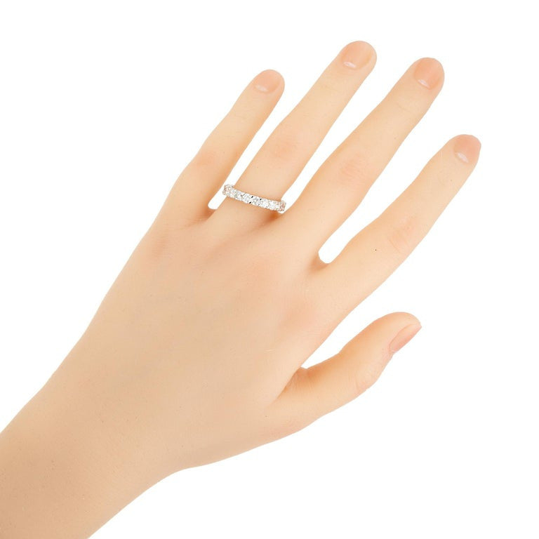 1.90 Carat Round Diamond Platinum Eternity Wedding Band Ring – image 6