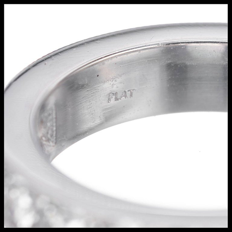 Peter Suchy Vintage Inspired Wedding Band Ring Platinum Diamond 2.20ct – image 5