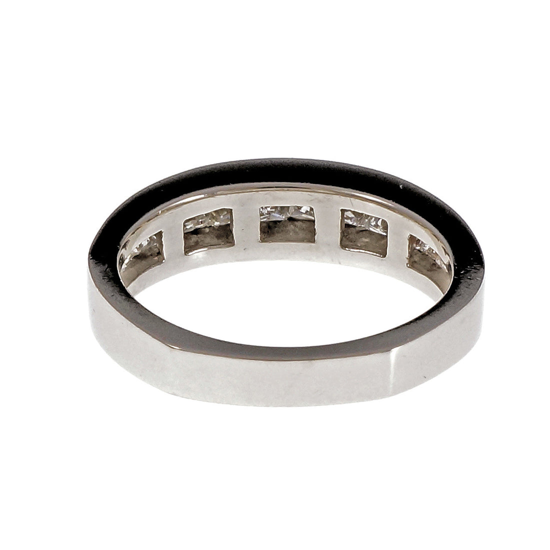 Graduated Princess Cut Channel Set Diamond Band Ring – image 5