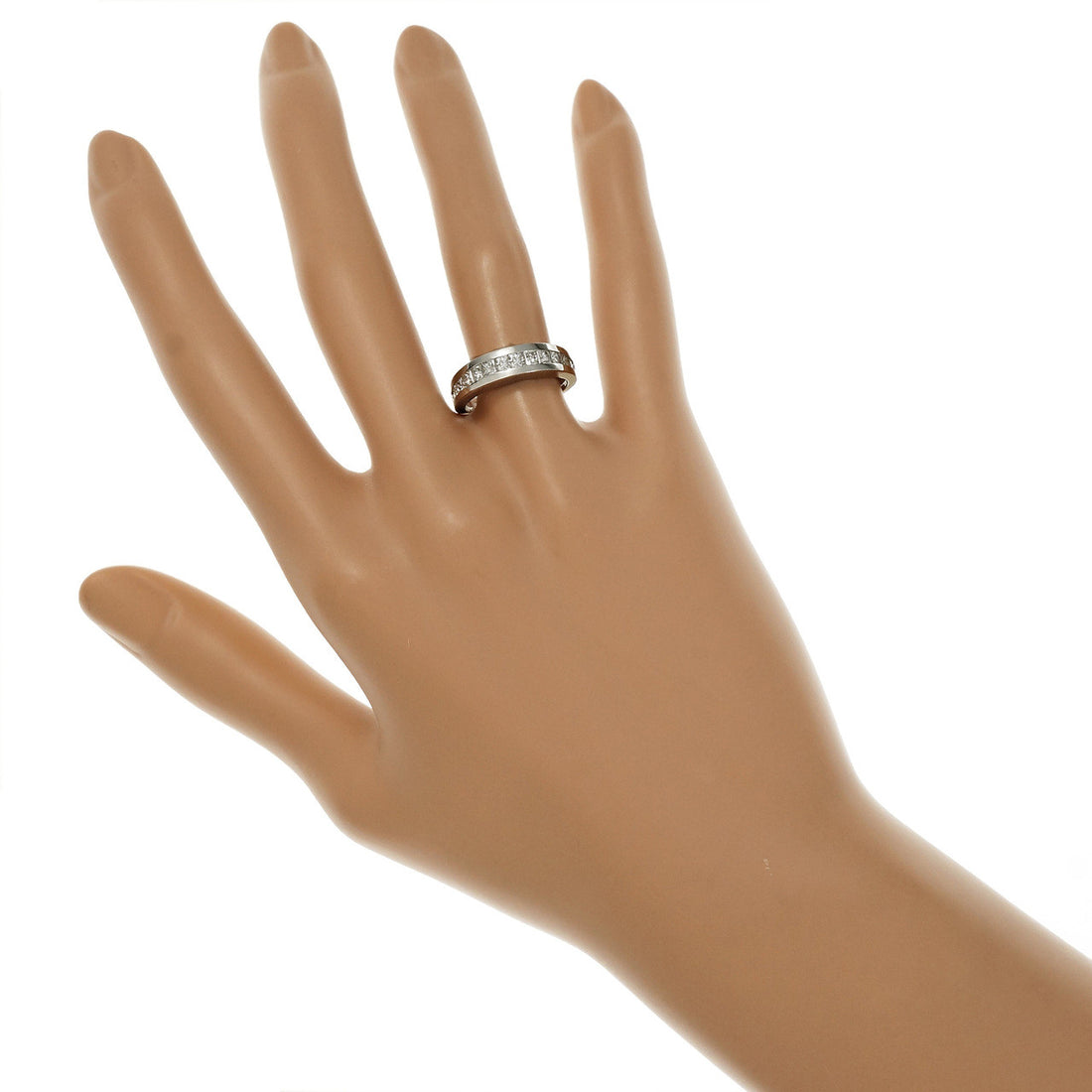 Graduated Princess Cut Channel Set Diamond Band Ring – image 6