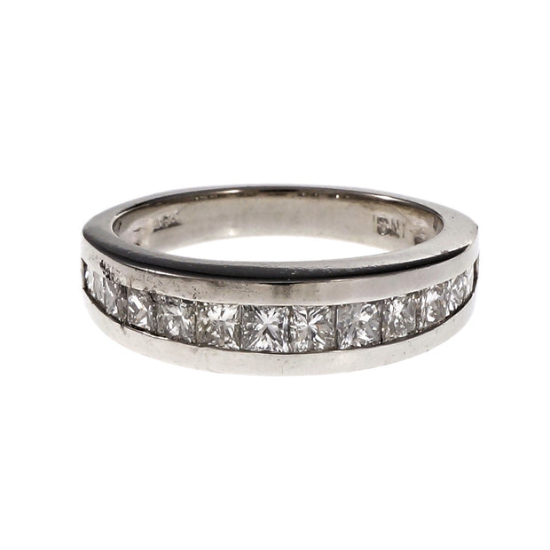 Graduated Princess Cut Channel Set Diamond Band Ring