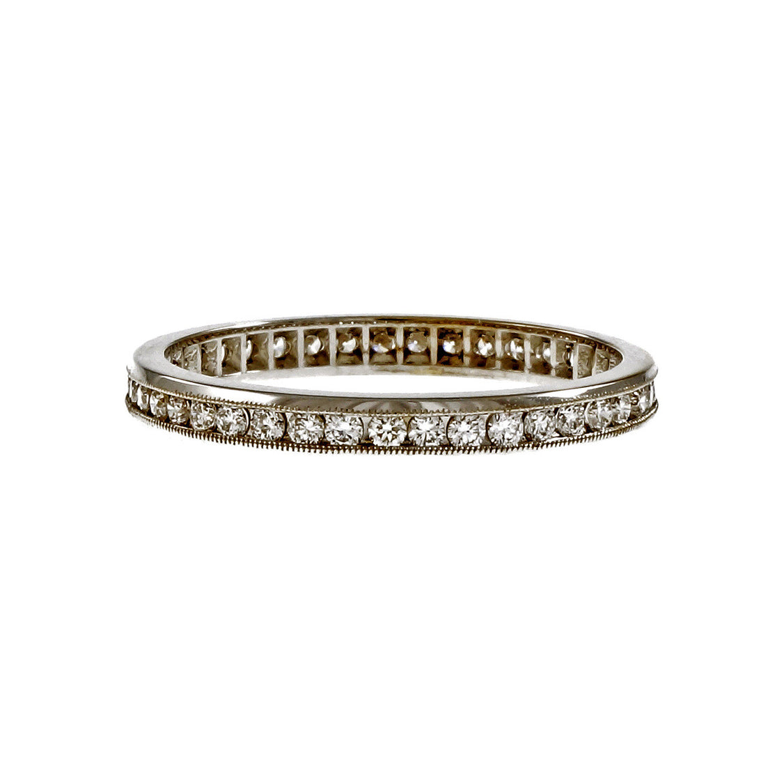 Peter Suchy Channel Set Diamond Band Eternity Ring 18k White Gold – image 4