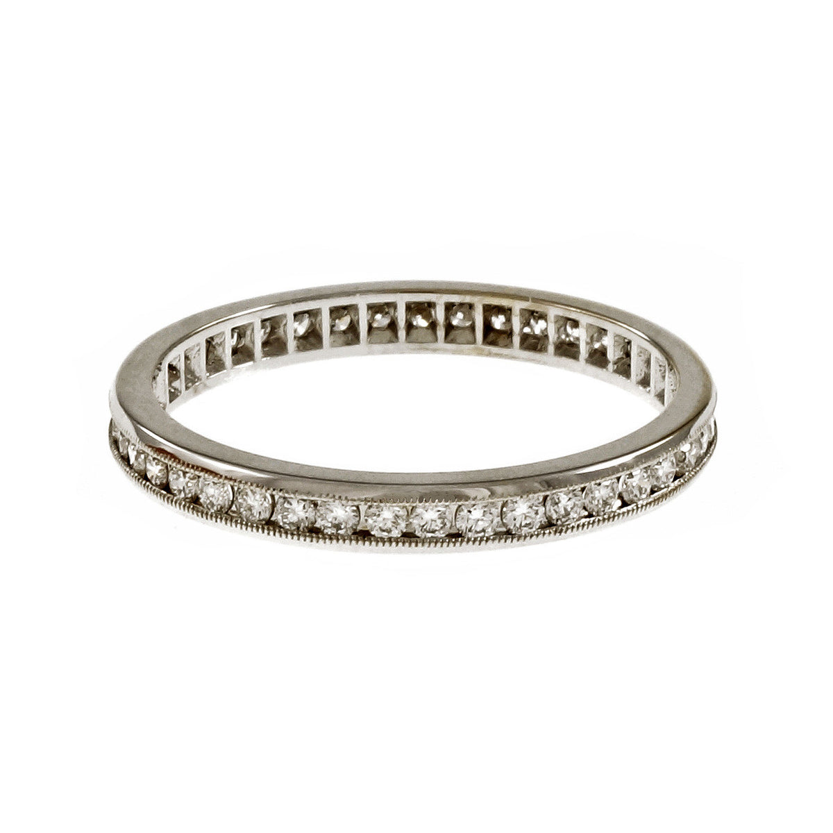 Peter Suchy Channel Set Diamond Band Eternity Ring 18k White Gold