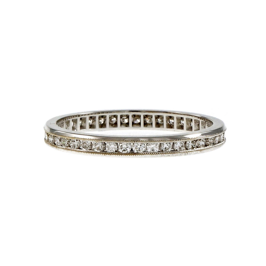 Peter Suchy Channel Set Diamond Band Eternity Ring 18k White Gold – image 4