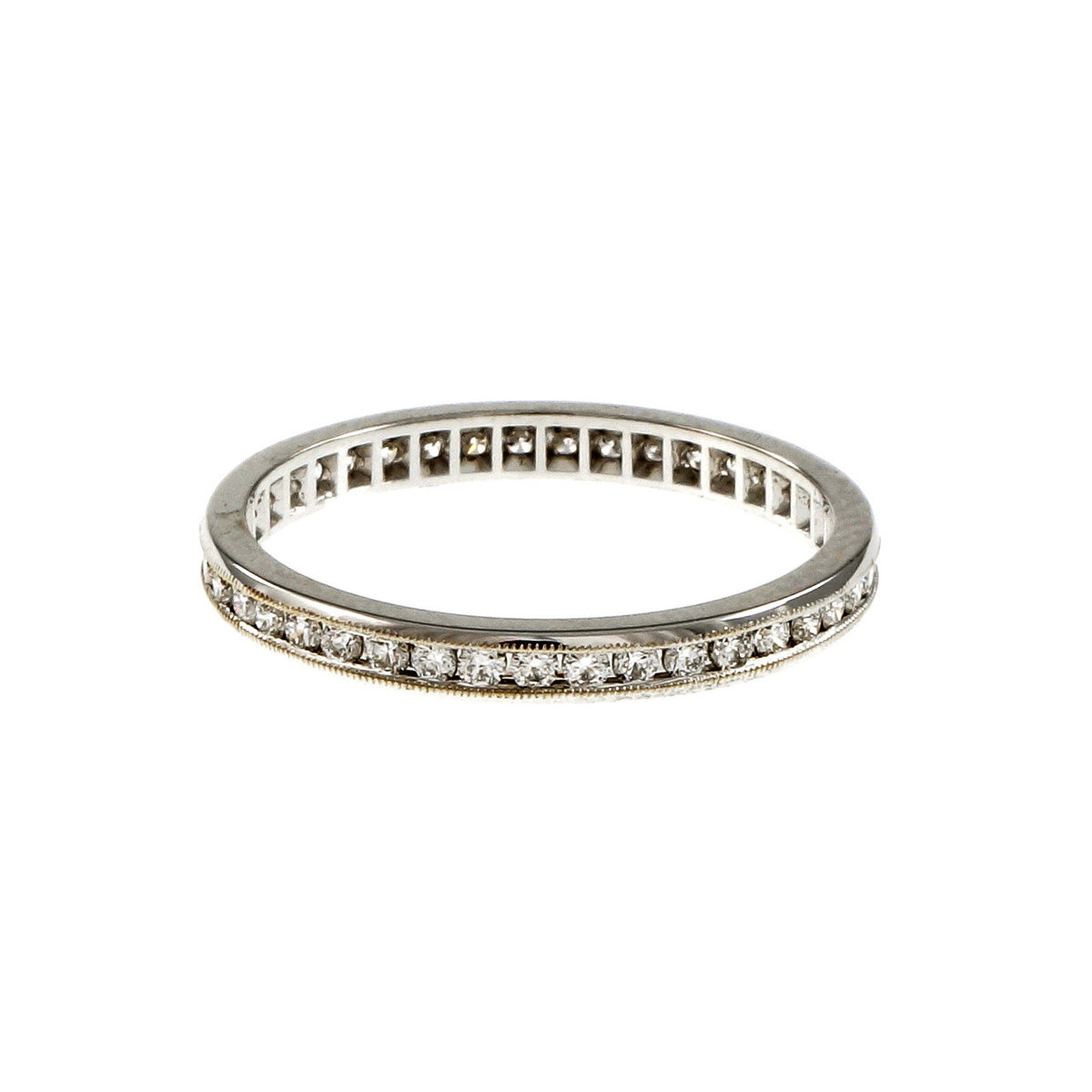 Peter Suchy Channel Set Diamond Band Eternity Ring 18k White Gold