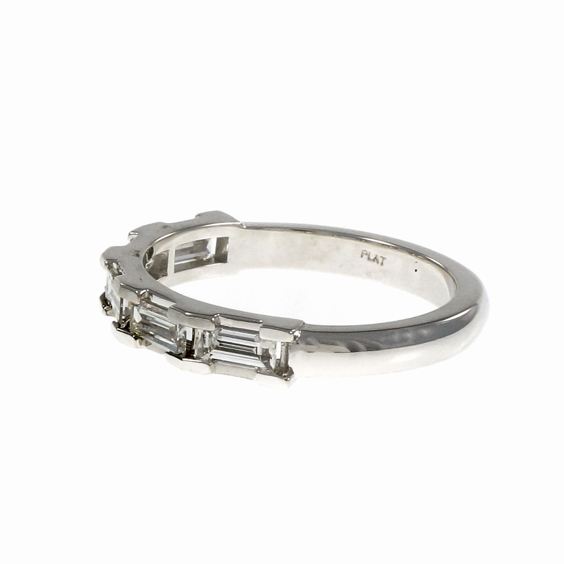 Peter Suchy Step Cut Baguette Diamond Wedding Band Ring Platinum – image 3