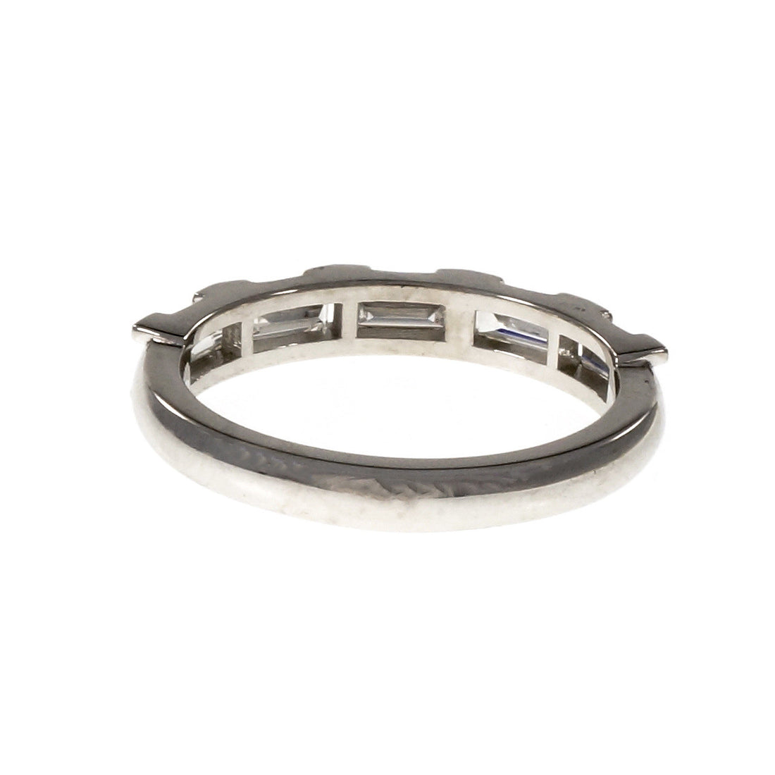 Peter Suchy Step Cut Baguette Diamond Wedding Band Ring Platinum – image 5