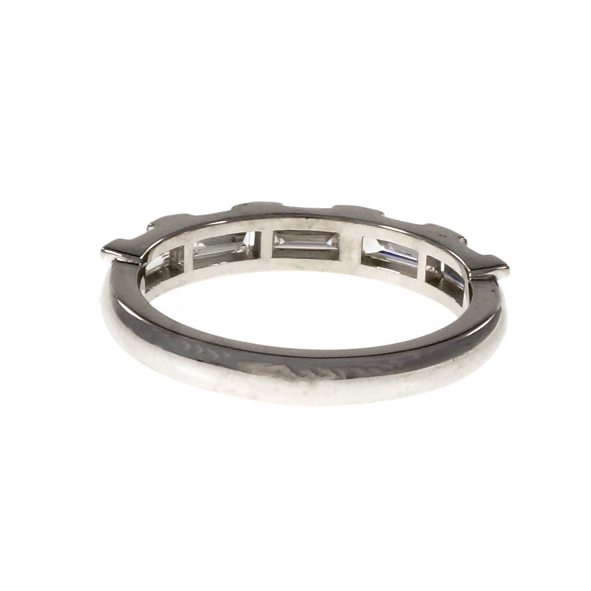 Peter Suchy Step Cut Baguette Diamond Wedding Band Ring Platinum – image 5