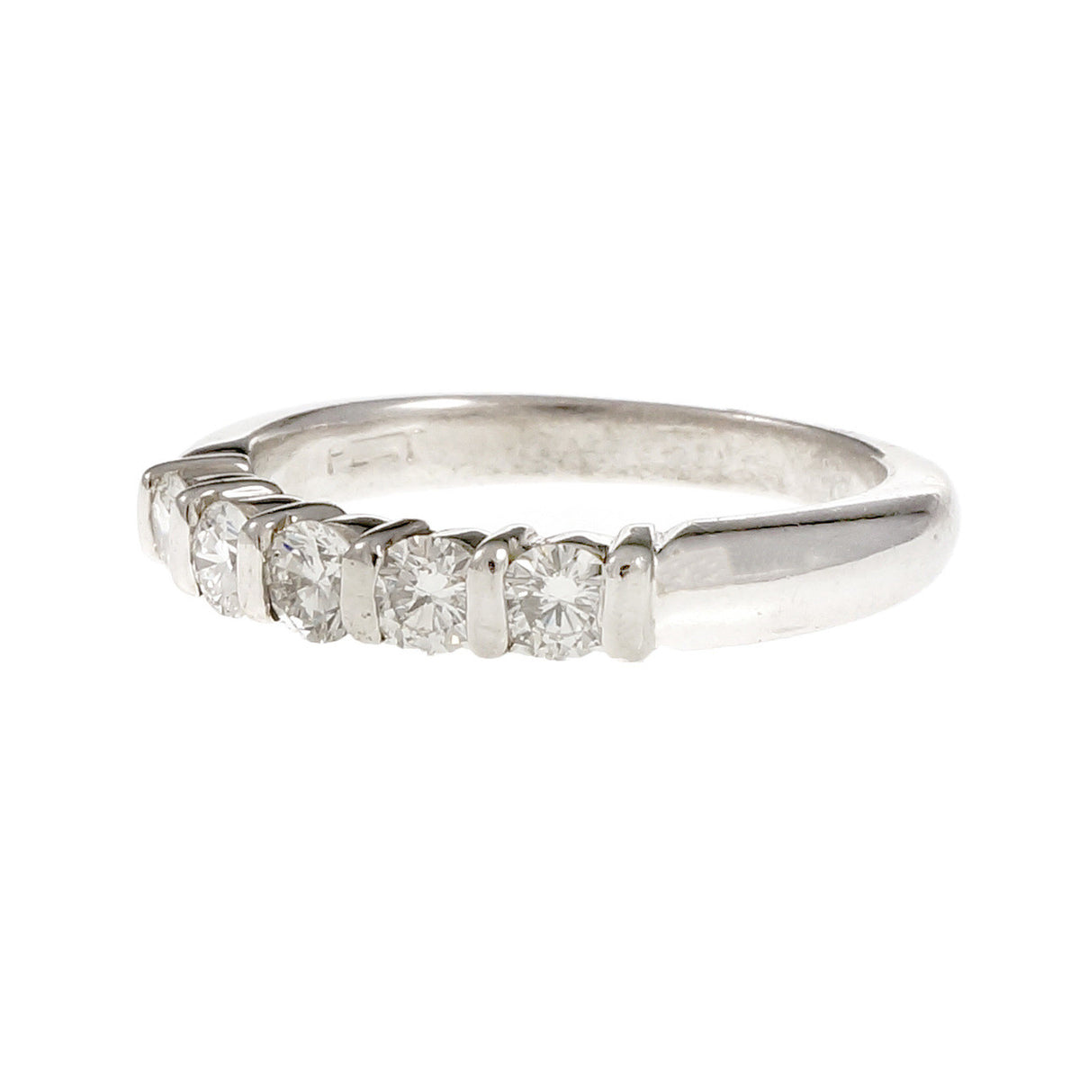 Peter Suchy Bar Set 5 Diamond Wedding Band Ring Platinum – image 2