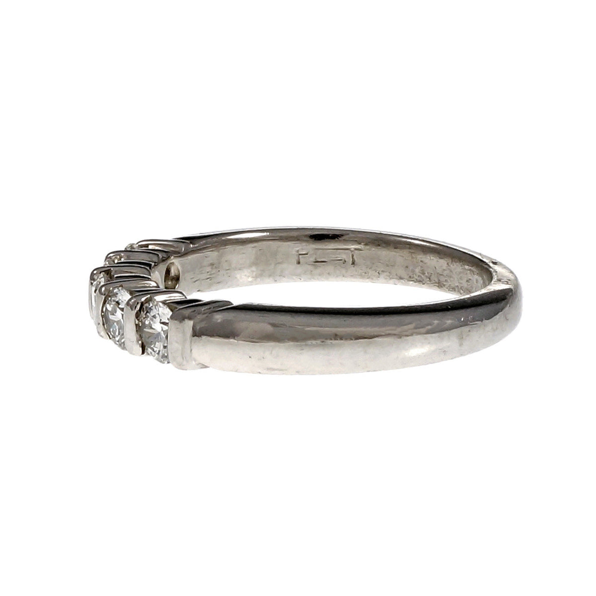 Peter Suchy Bar Set 5 Diamond Wedding Band Ring Platinum – image 3