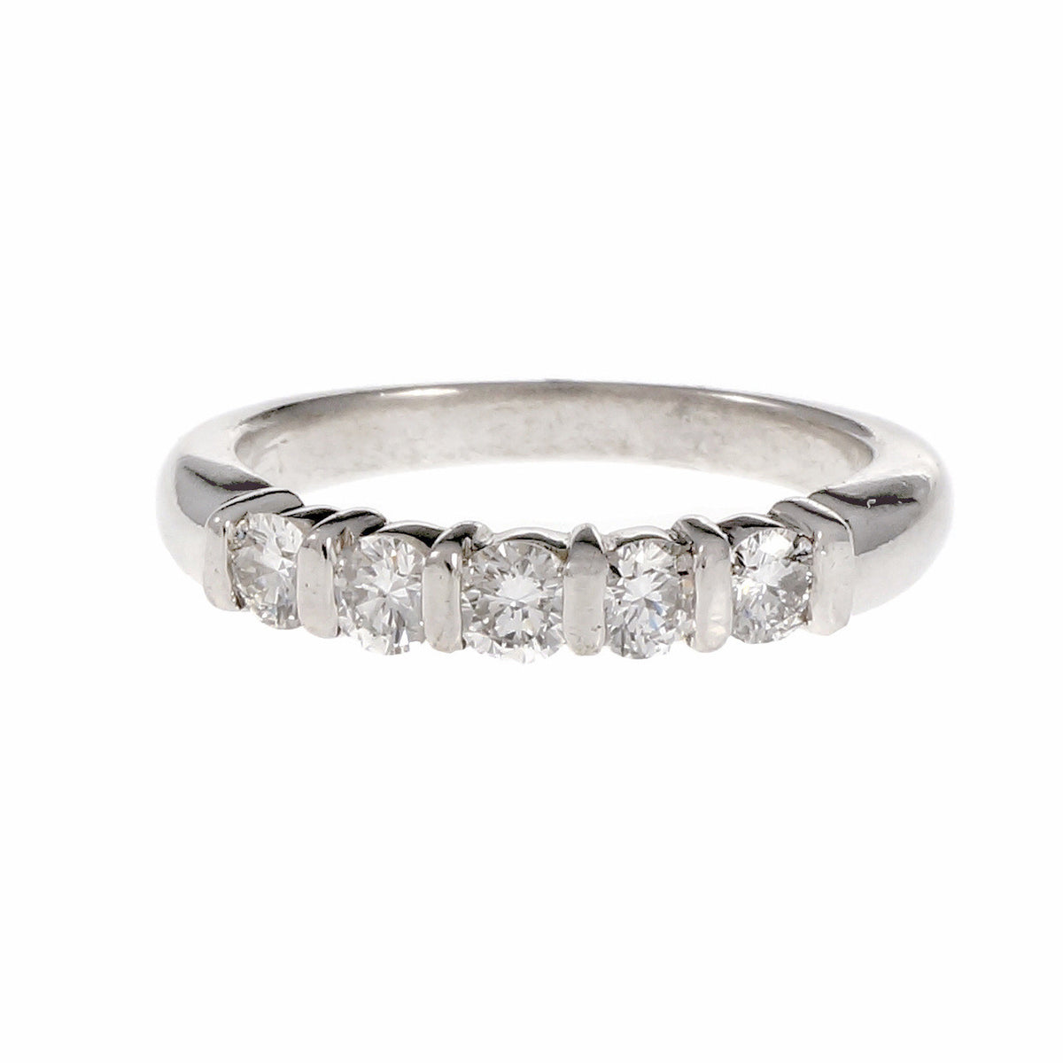 Peter Suchy Bar Set 5 Diamond Wedding Band Ring Platinum
