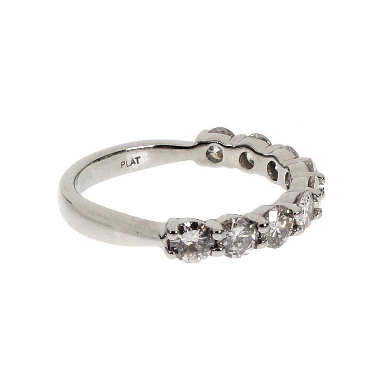 Peter Suchy Common Prong 1.22ct Diamond Ring Wedding Band Platinum – image 4