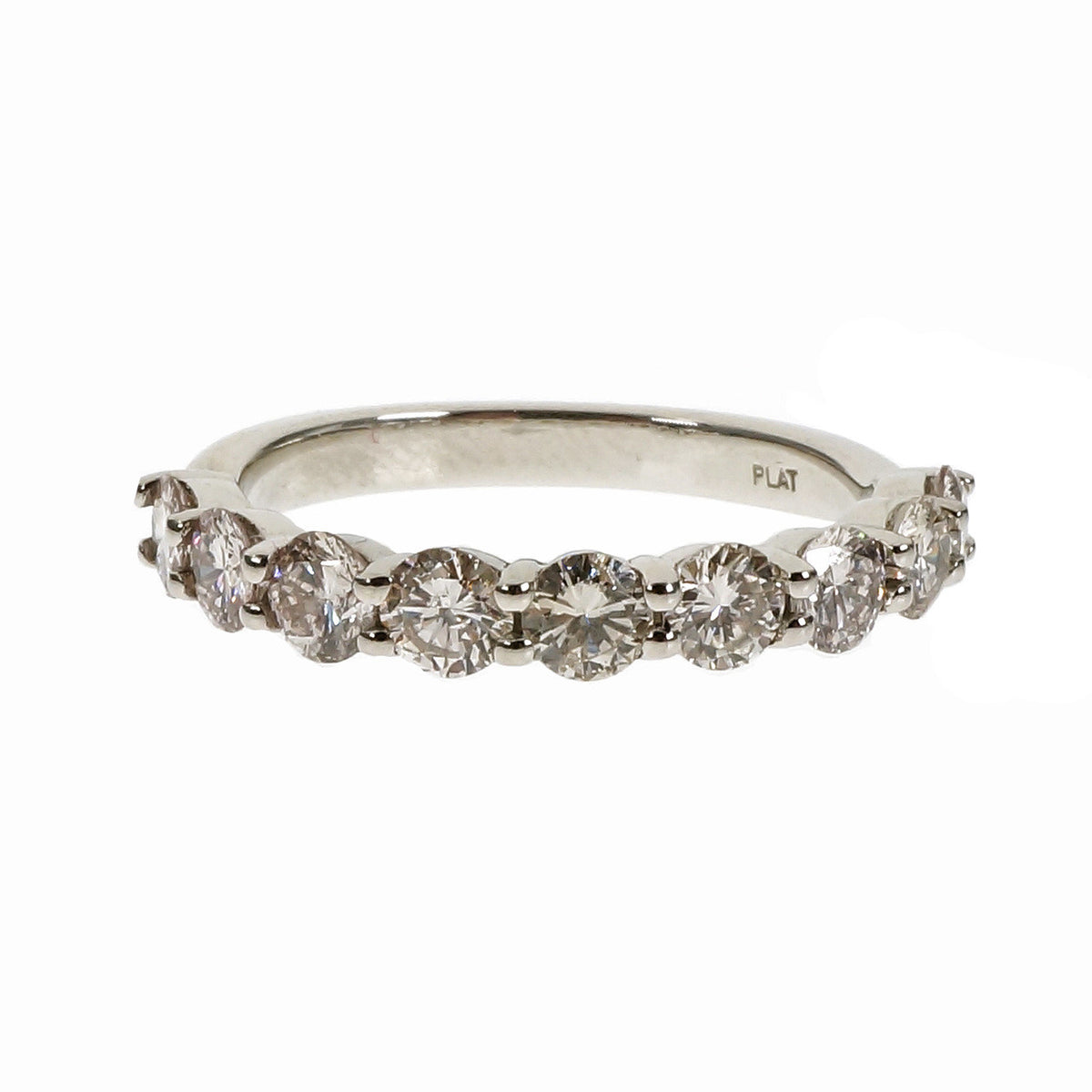 Peter Suchy Common Prong 1.22ct Diamond Ring Wedding Band Platinum