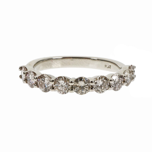 Peter Suchy Common Prong 1.22ct Diamond Ring Wedding Band Platinum
