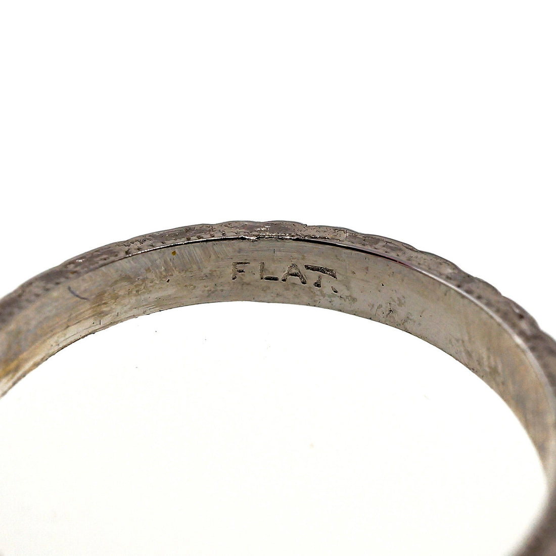 Peter Suchy Art Deco Style Engraved Flower Design Wedding Band Platinum Ring – image 3
