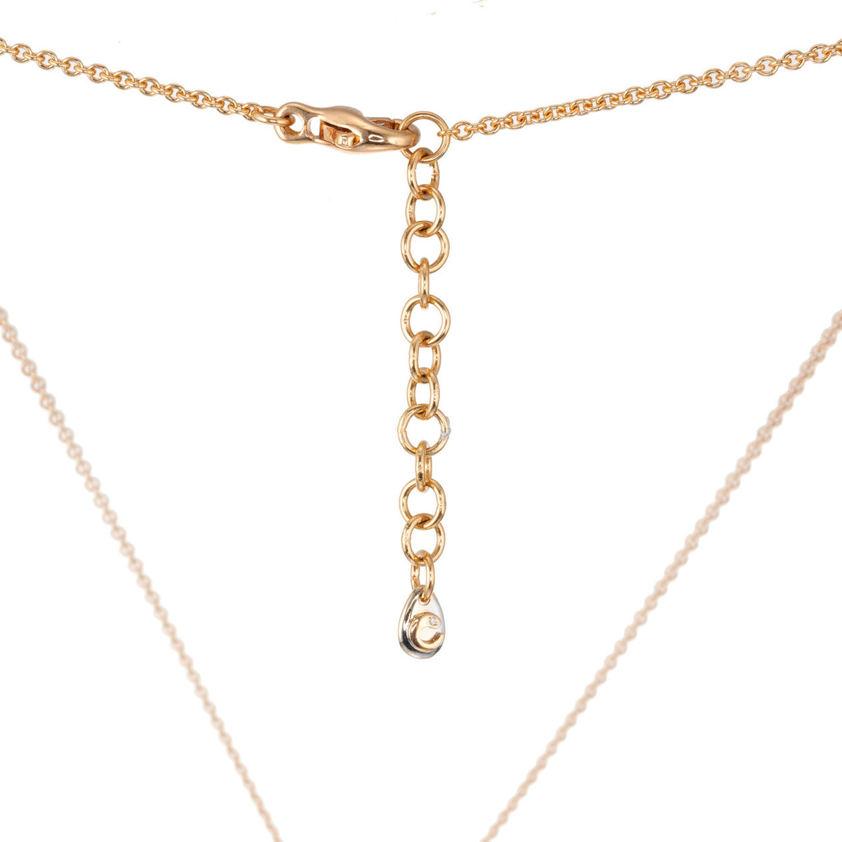 Crivelli 15.00cts Amethyst Diamond Rose Gold Drop Pendant Necklace – image 5