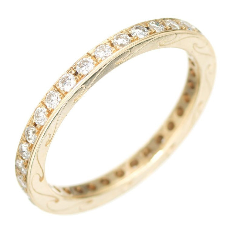.50 Carat Round Diamond Yellow Gold Eternity Wedding Band Ring – image 2