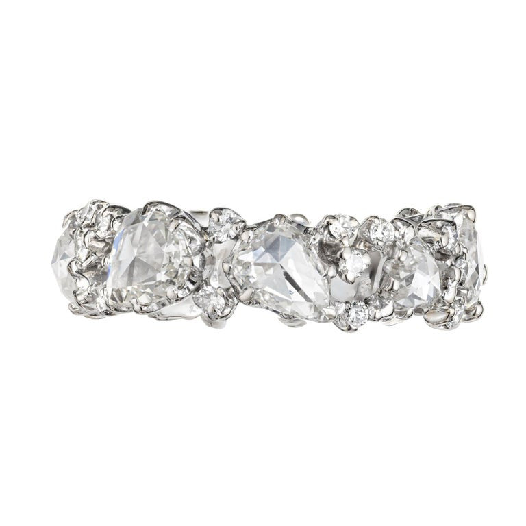 Fred Leighton 2.70 Carat Diamond 18k White Gold Eternity Wedding Band Ring – image 2