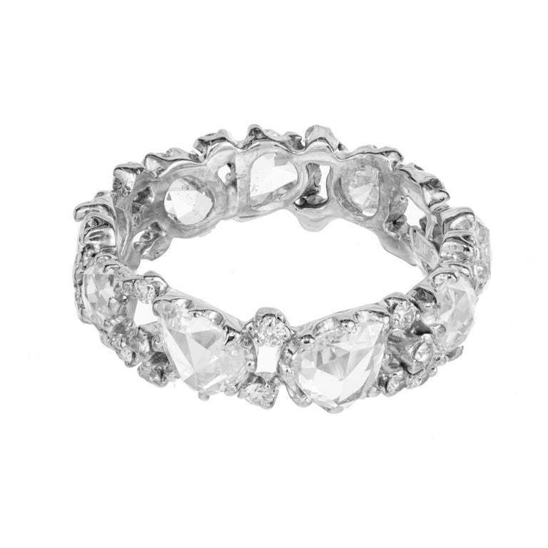 Fred Leighton 2.70 Carat Diamond 18k White Gold Eternity Wedding Band Ring – image 4