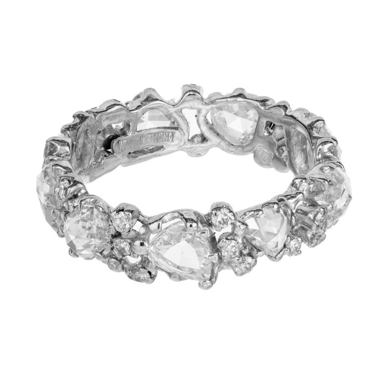 Fred Leighton 2.70 Carat Diamond 18k White Gold Eternity Wedding Band Ring – image 5