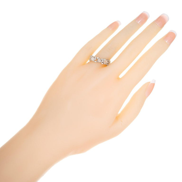 Fred Leighton 2.70 Carat Diamond 18k White Gold Eternity Wedding Band Ring – image 7